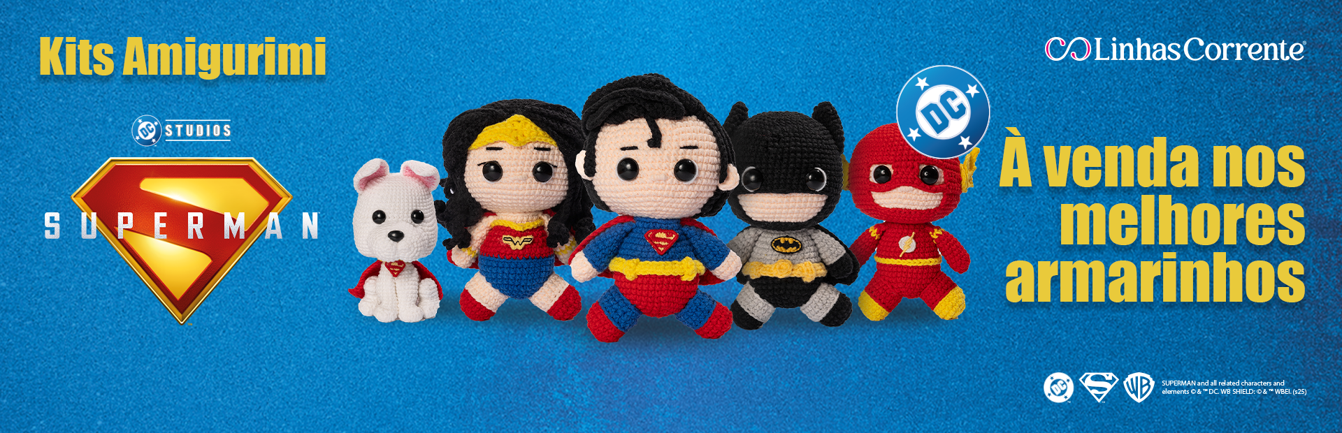 Kit Amigurumi DC: Superman e os heróis mais icônicos em crochê