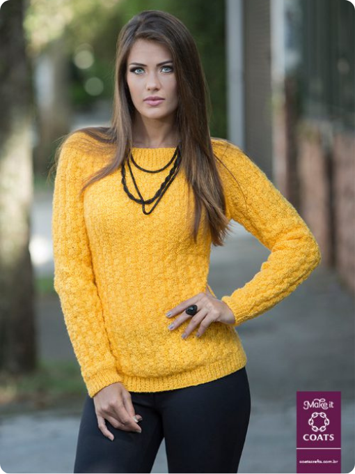 Blusa com decote | Tricô