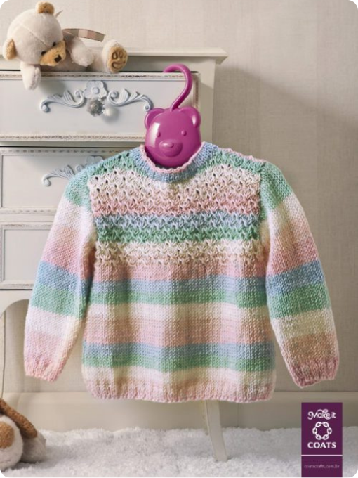 Blusa infantil mesclada | Tricô