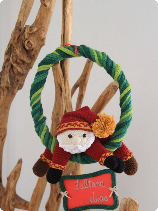 Guirlanda Papai Noel | Amigurumi