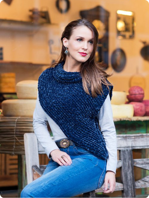 Blusa diagonal | Tricô