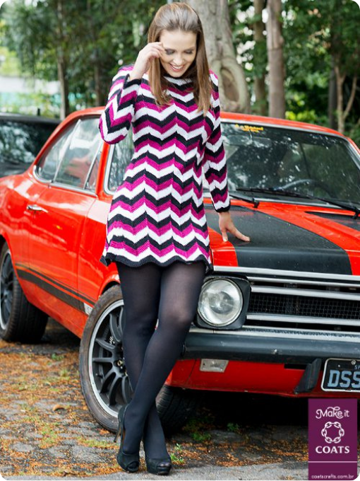 Vestido anos 70 | Tricô