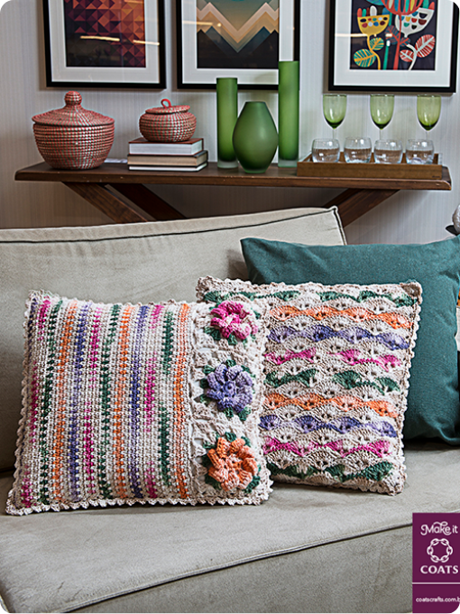 Par de Almofadas | Crochê