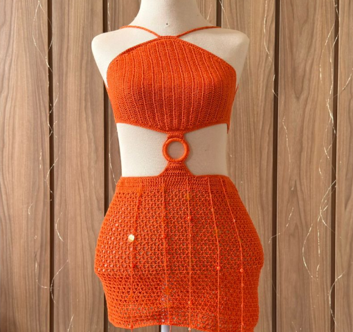 Vestido Frente Única | Crochê