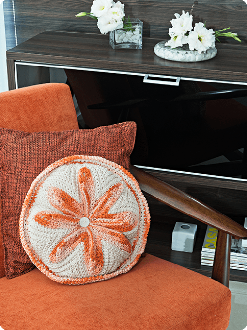 Almofada Floral | Crochê