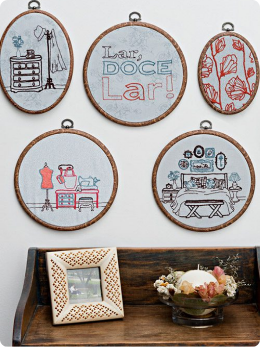 Quadrinhos Decorativos | Bordado