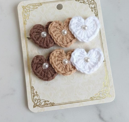 Grampo de Coração | Amigurumi