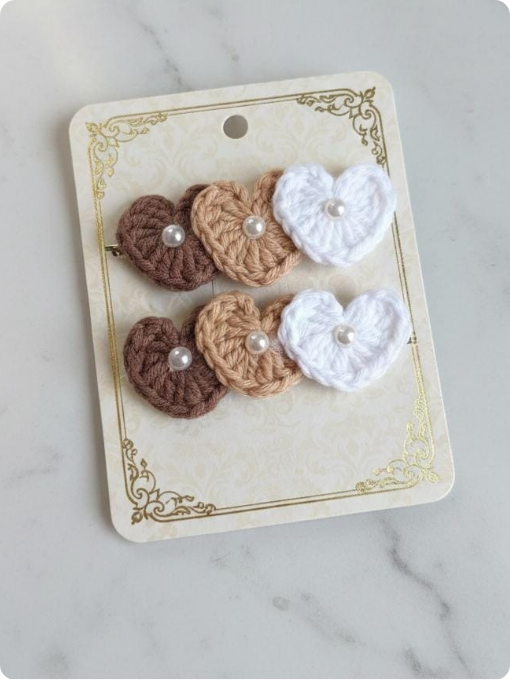 Grampo de Coração | Amigurumi