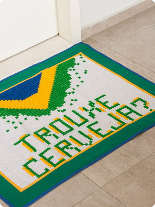 Tapete da Bandeira do Brasil | Crochê