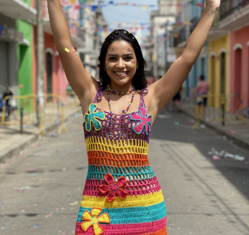 Vestido Colorido | Crochê