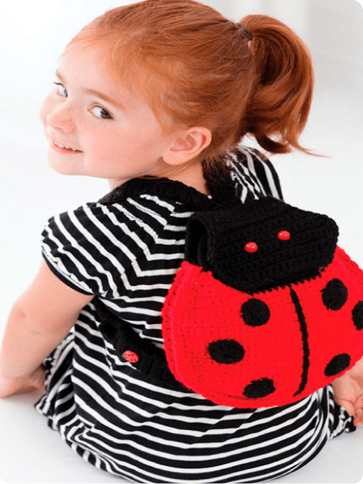 Mochila Joaninha | Crochê