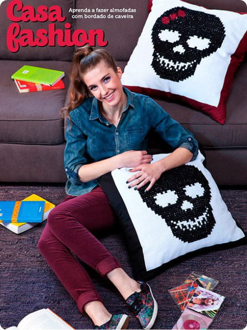 Almofadas com Caveiras | Bordado