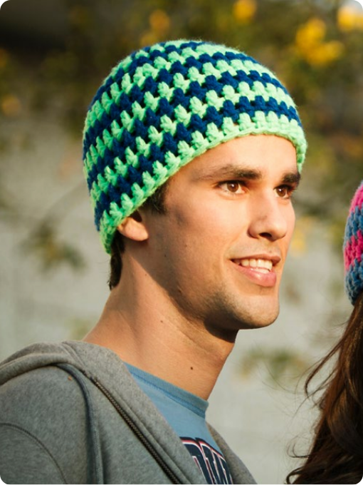 Gorro Listrado | Crochê