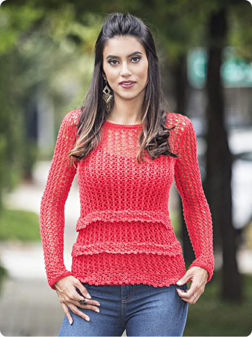 Blusa com Babados | Crochê