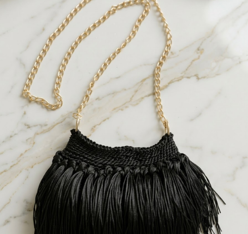 Bolsa com franjas | Crochê