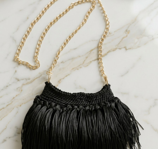 Bolsa com franjas | Crochê