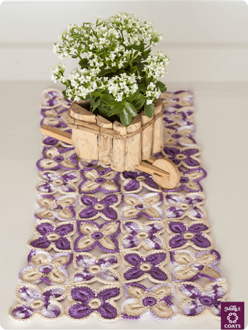 Caminho de Mesa Lilás | Crochê