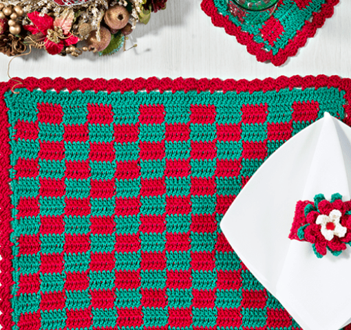 Jogo Americano de Natal | Crochê