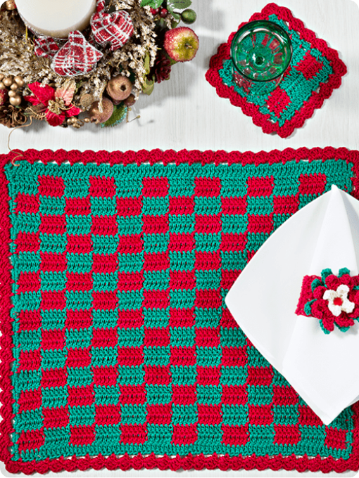 Jogo Americano de Natal | Crochê