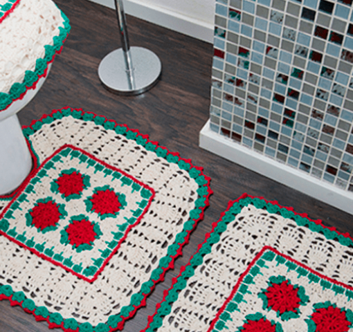 Jogo de Banheiro de Natal | Crochê