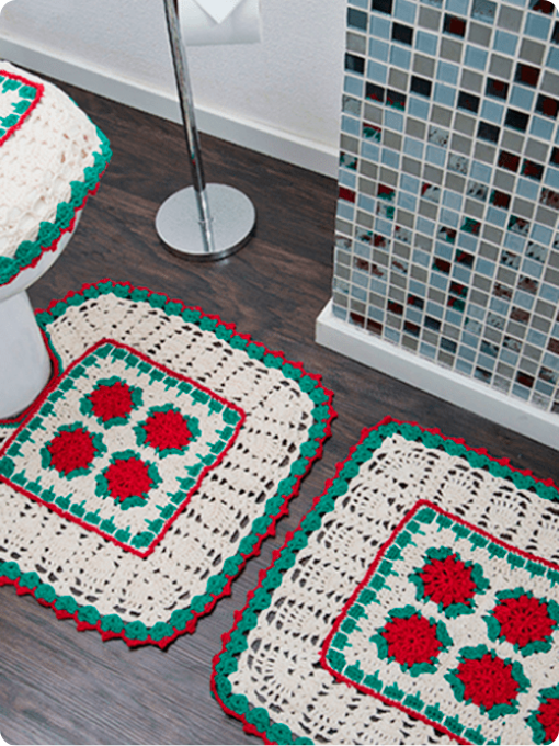 Jogo de Banheiro de Natal | Crochê