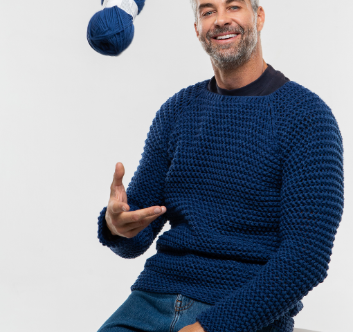 Suéter Masculino Cisne Style | Crochê