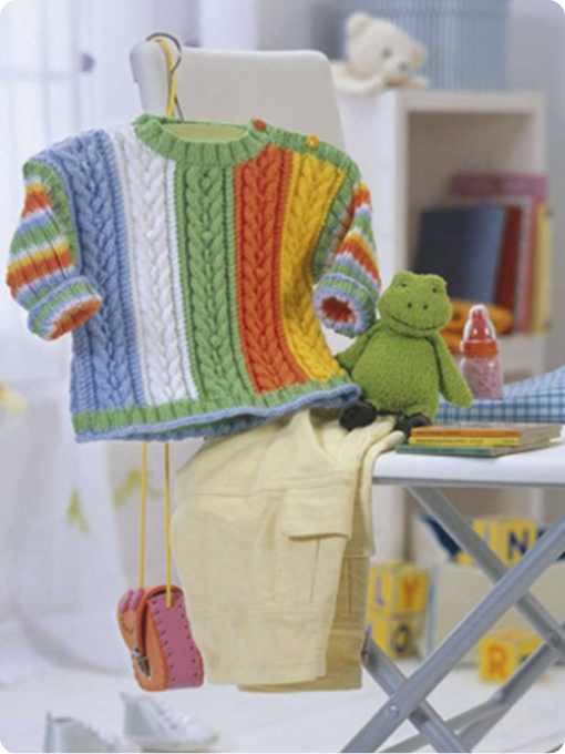 Casaquinho com Listras | Crochê