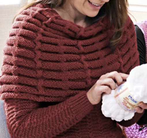 Blusa com Pelerine | Tricô