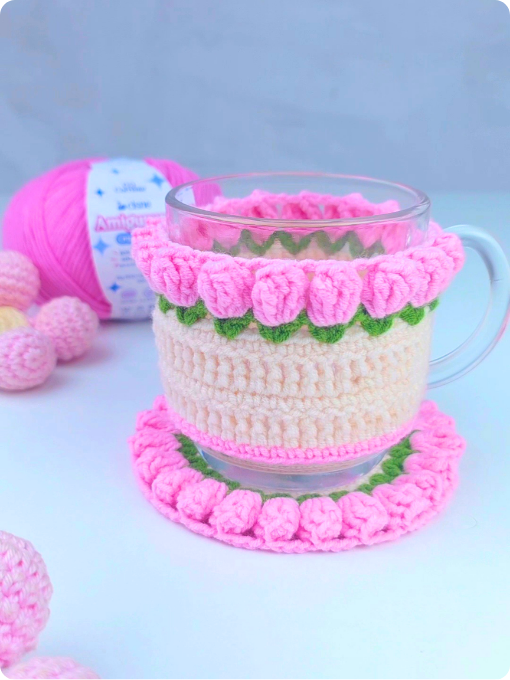 Capa de Caneca e Porta Copo | Cisne Amigurumi Perfeito | Crochê