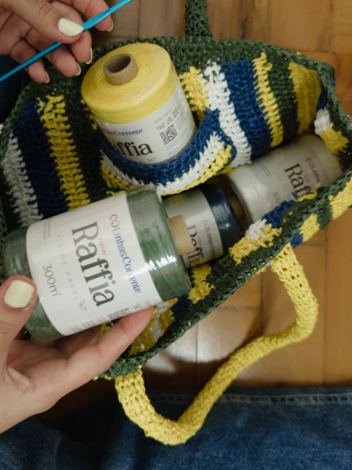 Bolsa Raffia Brasil | New Raffia | Crochê