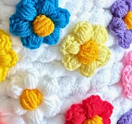 Flor Puff | Cisne Tudo | Crochê