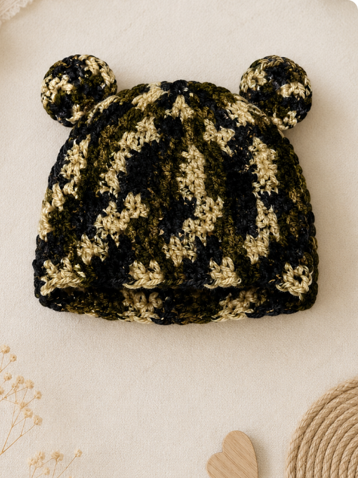 Gorro com orelhas | Cisne Tudo | Crochê