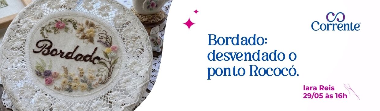 LIVE Bordado: desvendado o ponto Rococó. | Anchor Mouliné