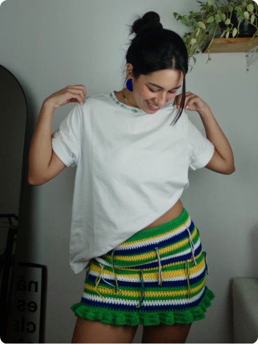 Saia Brasil Core | Cisne Amigurumi | Crochê