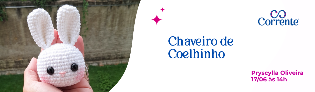LIVE Chaveiro de Coelhinho | Cisne Amigurumi Perfeito