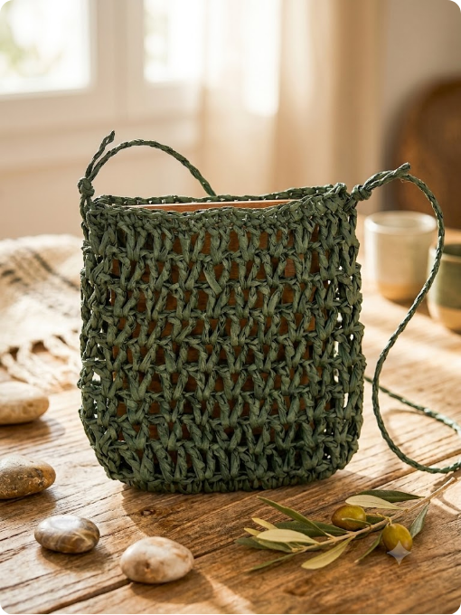 Bolsa | New Raffia | Crochê
