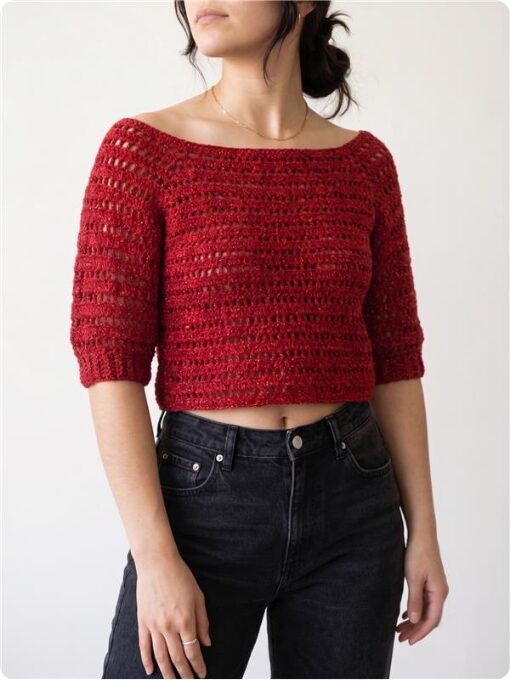 Cropped Noite | Cisne Noite | Crochê
