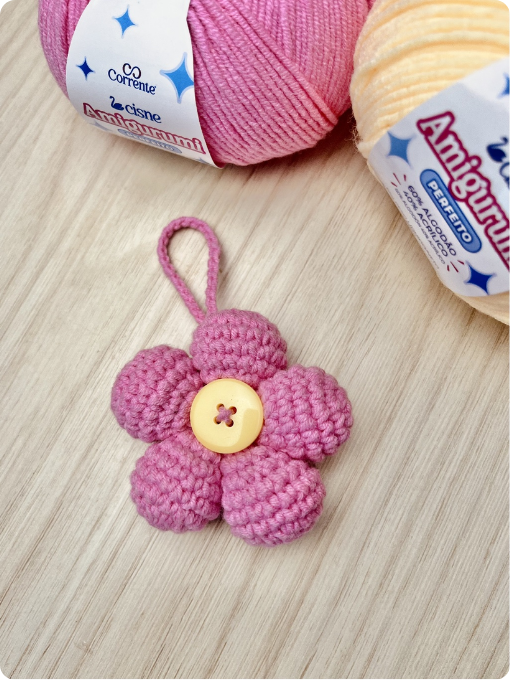 Chaveiro flor | Cisne Amigurumi | Amigurumi