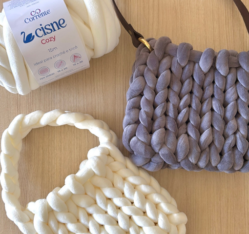 Bolsa | Cisne Cozy | Crochê