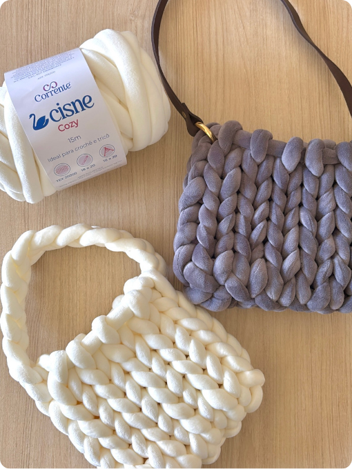Bolsa | Cisne Cozy | Crochê