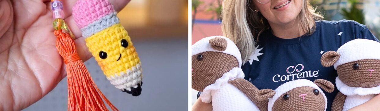 LIVE Chaveiro lápis | Cisne amigurumi perfeito