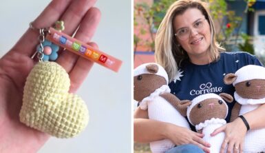 LIVE Chaveiro de coração | Cisne amigurumi perfeito
