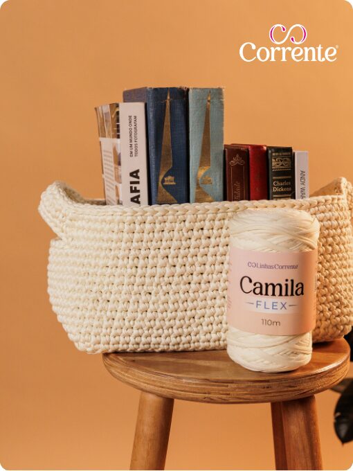Cesta de crochê | Camila Flex | Crochê