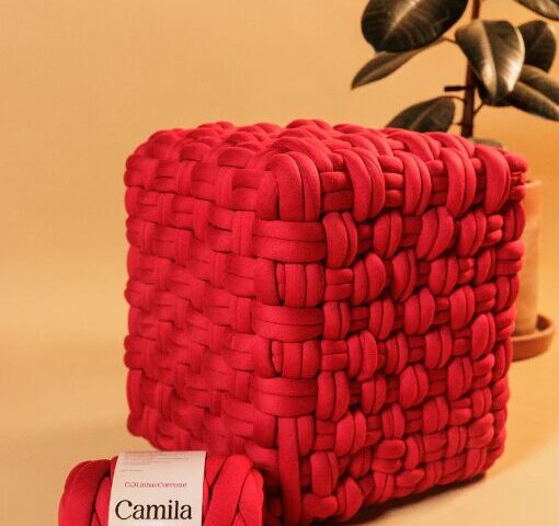 Puff Revestido | Camila Maxi | Crochê