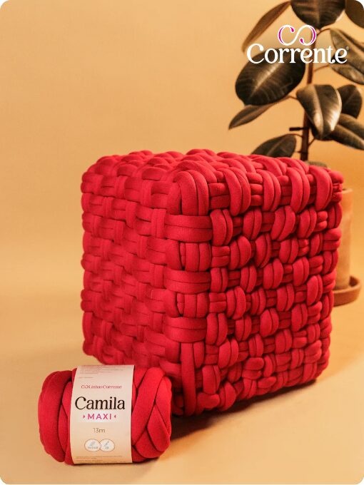 Puff Revestido | Camila Maxi | Crochê