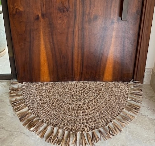 Tapete meia lua | Raffia Multi | Crochê