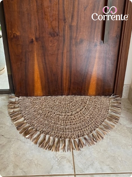 Tapete meia lua | Raffia Multi | Crochê
